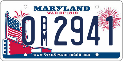 MD license plate 0BM2941
