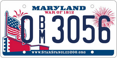 MD license plate 0BM3056