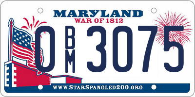 MD license plate 0BM3075