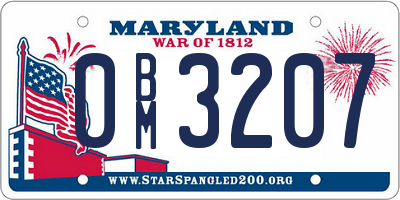 MD license plate 0BM3207