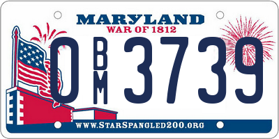 MD license plate 0BM3739