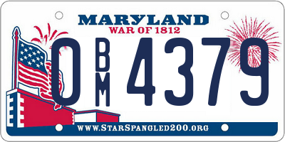 MD license plate 0BM4379