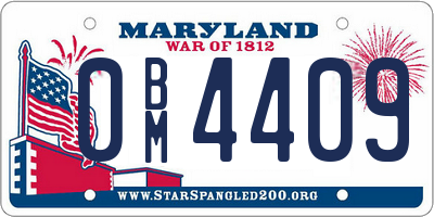 MD license plate 0BM4409