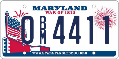 MD license plate 0BM4411