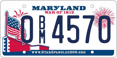 MD license plate 0BM4570