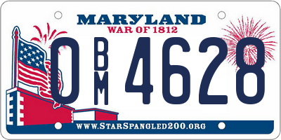 MD license plate 0BM4628