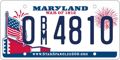MD license plate 0BM4810