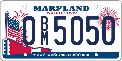 MD license plate 0BM5050