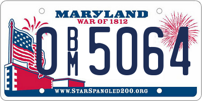 MD license plate 0BM5064