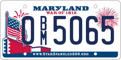 MD license plate 0BM5065