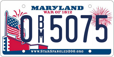 MD license plate 0BM5075