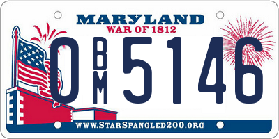 MD license plate 0BM5146