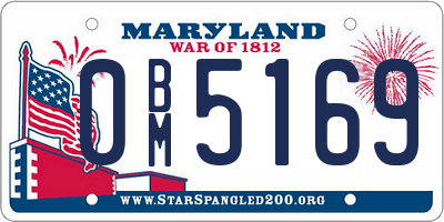 MD license plate 0BM5169