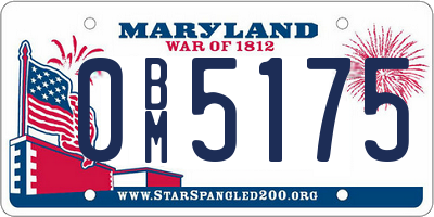 MD license plate 0BM5175