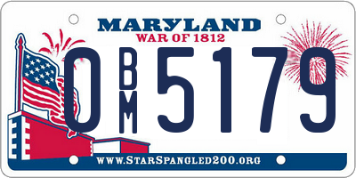 MD license plate 0BM5179
