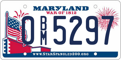 MD license plate 0BM5297