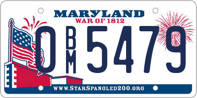MD license plate 0BM5479