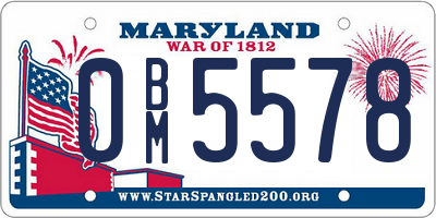MD license plate 0BM5578