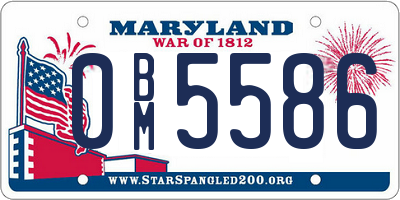 MD license plate 0BM5586