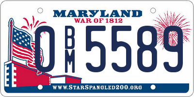 MD license plate 0BM5589