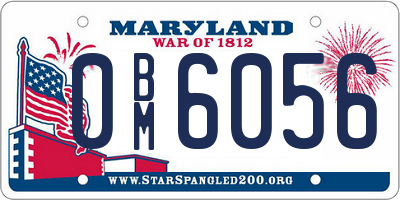 MD license plate 0BM6056