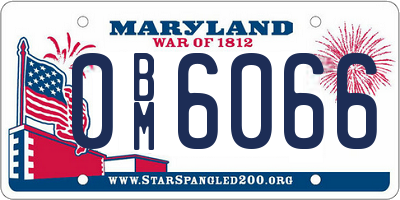 MD license plate 0BM6066