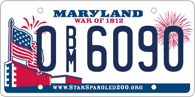 MD license plate 0BM6090