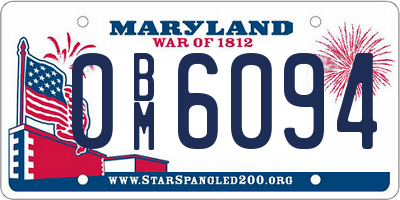MD license plate 0BM6094