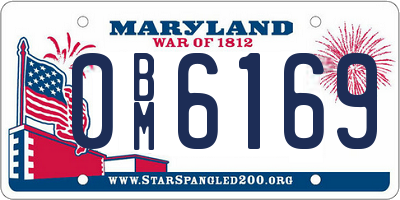 MD license plate 0BM6169