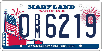 MD license plate 0BM6219