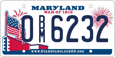 MD license plate 0BM6232