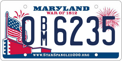 MD license plate 0BM6235
