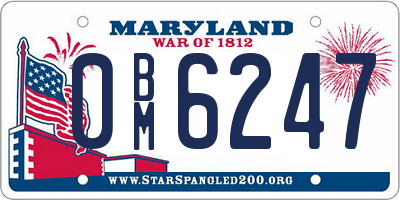 MD license plate 0BM6247