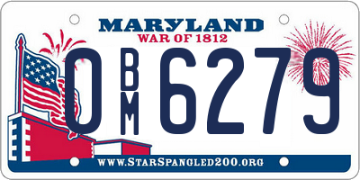 MD license plate 0BM6279