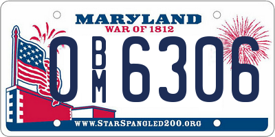 MD license plate 0BM6306