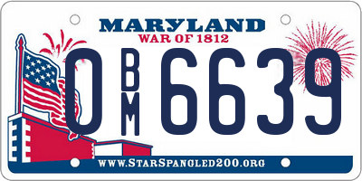 MD license plate 0BM6639