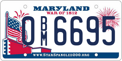 MD license plate 0BM6695