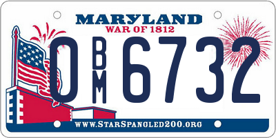 MD license plate 0BM6732