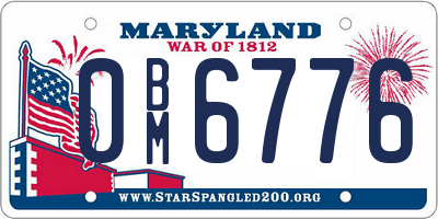 MD license plate 0BM6776