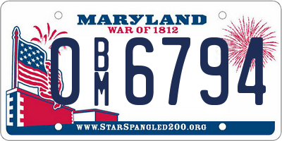 MD license plate 0BM6794