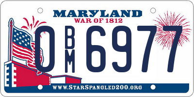 MD license plate 0BM6977