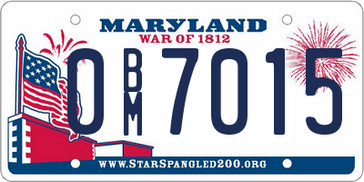 MD license plate 0BM7015