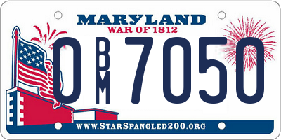 MD license plate 0BM7050