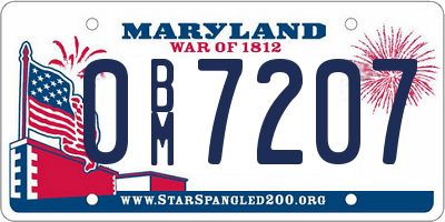 MD license plate 0BM7207