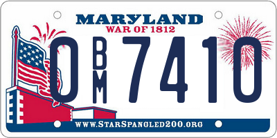 MD license plate 0BM7410
