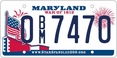 MD license plate 0BM7470