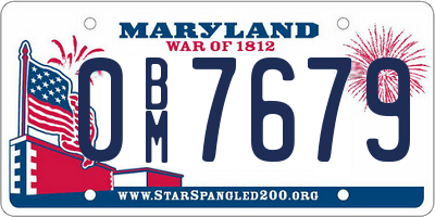 MD license plate 0BM7679
