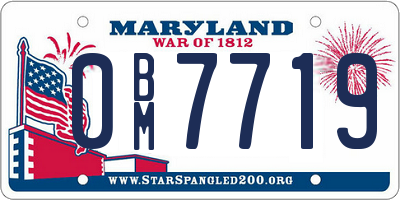 MD license plate 0BM7719