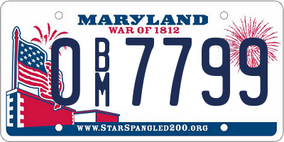 MD license plate 0BM7799