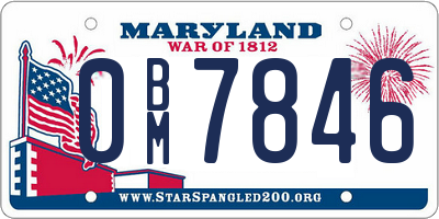 MD license plate 0BM7846